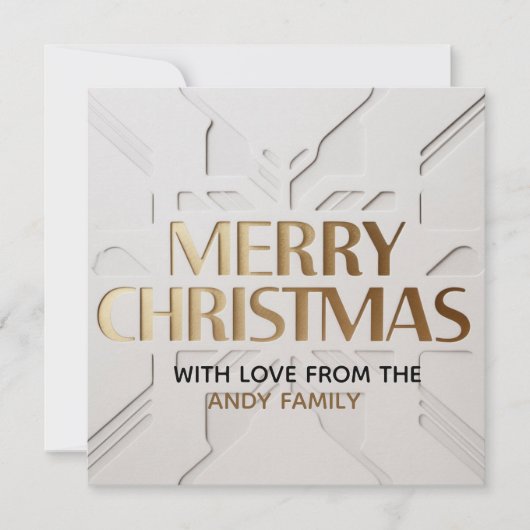 Carte de Noël Moderne Minimaliste (Devant)