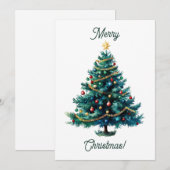Carte de Noël Moderne Minimaliste (Devant / Derrière)