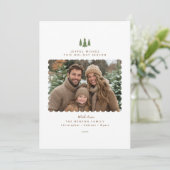 Carte de Noël moderne minimaliste simple (Debout devant)