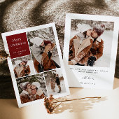 Carte de Noël moderne multi-photos | Carte de vaca