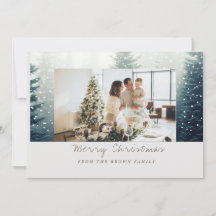 Carte de Noël moderne personnalisable pour photo d