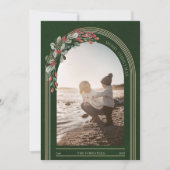 Carte de Noël Moderne Photo Botanique Arche (Devant)