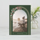 Carte de Noël Moderne Photo Botanique Arche (Debout devant)