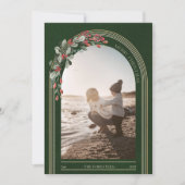 Carte de Noël Moderne Photo Botanique sous une Arc (Devant)