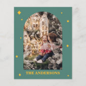 Carte de Noël moderne, photo, couleurs vives (Dos)