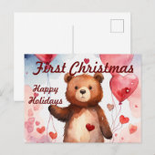 Carte de Noël moderne pour bébé (Devant / Derrière)