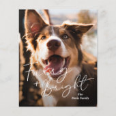 Carte de Noël moderne pour chien mignon (Devant)