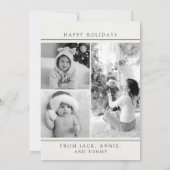 Carte de Noël moderne pour le premier Noël de bébé (Dos)