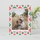 Carte de Noël moderne Red Green Folt (Debout devant)