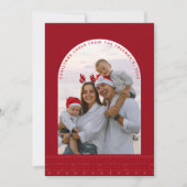 Carte de Noël moderne Red Nordic Arch (Devant)
