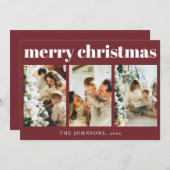 Carte de Noël moderne simple typographie (Devant / Derrière)