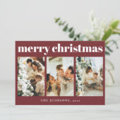 Carte de Noël moderne simple typographie (Debout devant)