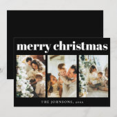Carte de Noël moderne simple typographie (Devant / Derrière)
