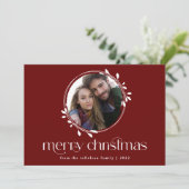 Carte de Noël moderne simple une photo unique (Debout devant)