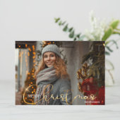 Carte de Noël moderne tendance 1 photo (Debout devant)