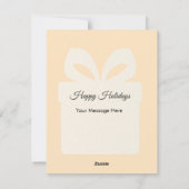 Carte de Noël Moderne Typography Flat Fêtes (Dos)
