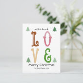 Carte de Noël Moderne Typography Flat Fêtes (Debout devant)