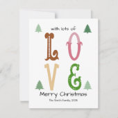 Carte de Noël Moderne Typography Flat Fêtes (Devant)