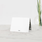 Carte de Noël Moderne Verte à Carreaux et Calligra (Dos)