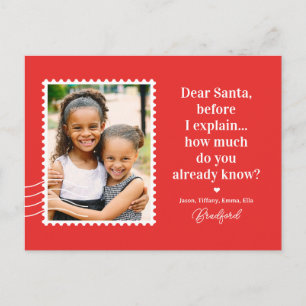 Carte de Noël modifiable COULEUR Carte postale de 