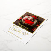 Carte de Noël 'Mon Premier Noël Bébé' avec Feuille (Rotation)