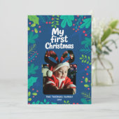 Carte de Noël « Mon premier Noël » pour bébé moder (Debout devant)