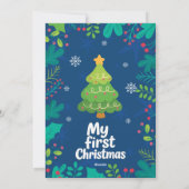 Carte de Noël « Mon premier Noël » pour bébé moder (Dos)