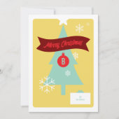 Carte de Noël Monogramme Icônes de Noël (Devant)