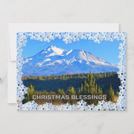 Carte de Noël - Mont Shasta (Devant)