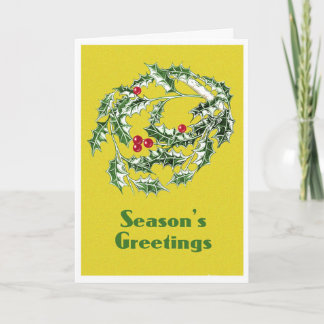 Carte de Noël montante avec Holly