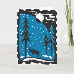 Carte de Noël Moose