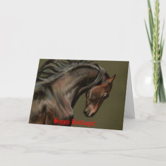 Carte de Noël Morgan Horse Art