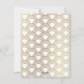 Carte de Noël motif Art déco d'or (Dos)