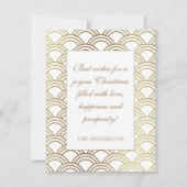 Carte de Noël motif Art déco d'or (Devant)
