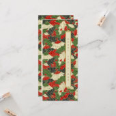 Carte de Noël motif origami japonais (Devant/Arrière en situation)