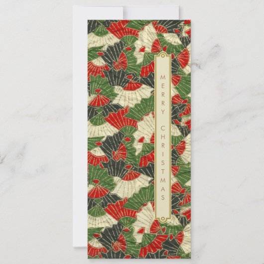 Carte de Noël motif origami japonais (Devant)