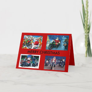 Carte de Noël moto