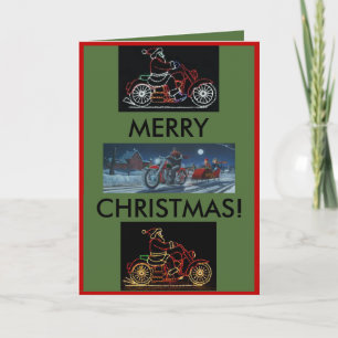 Carte de Noël moto