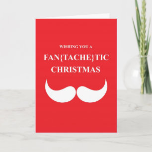 Carte de Noël Moustache
