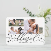 Carte de noël multi photo bienheureuse (Debout devant)