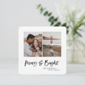 Carte de noël multi photo Joyeux et brillant (Debout devant)