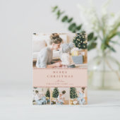 Carte de Noël multi-photo Modern Blush (Debout devant)