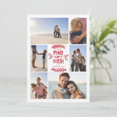 Carte de noël multi photo Paix sur terre (Debout devant)