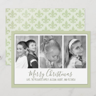 Carte de Noël multi-photos Fleur de Lis