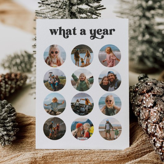 Carte de Noël multiphoto Retro