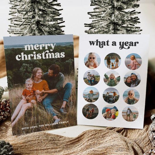 Carte de Noël multiphoto Retro