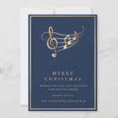 Carte de Noël musicale élégante avec notes de musi (Devant)