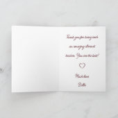 Carte de Noël musicale pour professeur de clarinet (Intérieur)