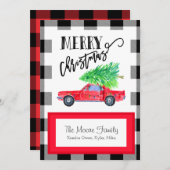 Carte de Noël Mustang vintage (Devant / Derrière)