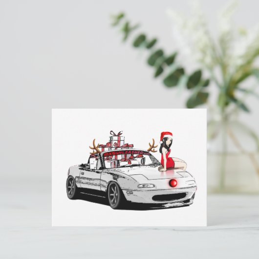 Carte de Noël MX5 Miata (Debout devant)